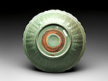 Plate with Lotus, Porcelain with incised decoration under celadon glaze (Zhejiang Province, Longquan ware), China