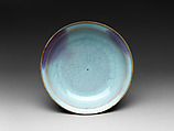 Plate, Pottery (Jun ware, possibly Guan ware), China