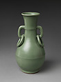 Vase in Shape of Ancient Bronze Vessel, Porcelain with celadon glaze (Longquan ware), China