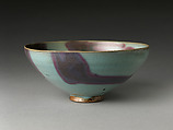 Bowl (one of a pair), Stoneware with splashed glaze (Jun ware), China