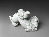 Lion-dog (Shishi), Porcelain with incised decoration under celadon glaze (Hizen ware: Hirado type), Japan