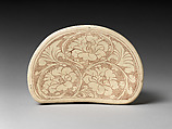 Pillow with Peonies, Stoneware with sgraffito decoration (Cizhou ware), China