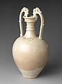 Amphora with dragon-shaped handles, Stoneware with raised decoration and pale buff glaze, China