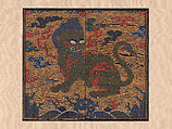 Rank Badge with Bear, Silk, metallic thread, and feather-thread supplementary weft-patterned silk satin, China