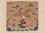 Rank Badge with Mandarin Duck, Silk and metallic thread tapestry (kesi), China