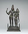 Shiva Embracing His Consort, Uma (Alinganamurti), Copper alloy, India (Tamil Nadu)