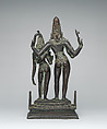Shiva Embracing His Consort, Uma (Alinganamurti), Copper alloy, India (Tamil Nadu)
