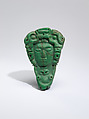 Head Pendant, Jade (jadeite), Maya (Mexico or Guatemala)