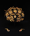 Head ornament, Gold, rubies, pearls, cat's-eyes, iron, China