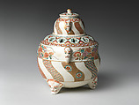 Clove Boiler, Stoneware with polychrome enamels and gold over finely crackled glaze (Satsuma ware), Japan