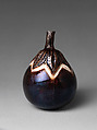 Sake Bottle (Tokkuri), Stoneware with crackled glaze (Satsuma ware), Japan