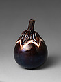 Sake Bottle (Tokkuri), Stoneware with crackled glaze (Satsuma ware), Japan