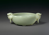 Bowl with Two Dragon Handles, Nephrite, China
