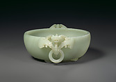 Bowl with Two Dragon Handles, Nephrite, China