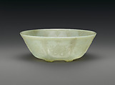 Bowl, Nephrite, white with greenish tint, China