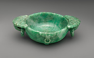 Bowl with Loop Handles, Jadeite, China