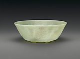 Bowl, Nephrite, white with greenish tint, China
