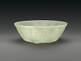 Bowl, Nephrite, white with greenish tint, China