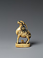 Kirin (Mythical Chimera) Standing on a Seal, Ivory, Japan