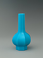 Octagonal-fluted vase, Glass, China