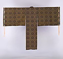 Noh Costume (Kariginu) with Geometric Pattern, Twill-weave silk with supplementary weft patterning, Japan
