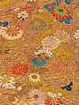 Noh Robe (Karaori), Twill-weave silk with supplementary weft patterning in silk and gold-leaf paper strips (karaori), Japan