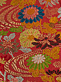 Noh Robe (Karaori), Twill-weave silk with supplementary weft patterning in silk and gold-leaf paper strips (karaori), Japan