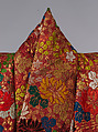 Noh Robe (Karaori), Twill-weave silk with supplementary weft patterning in silk and gold-leaf paper strips (karaori), Japan