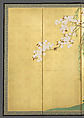 Cherry and Maple Trees, Sakai Hōitsu (Japanese, 1761–1828), Pair of six-panel folding screens; ink, color, and gold leaf on paper, Japan