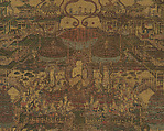 Taima Mandala, Hanging scroll; ink, color, and gold on silk, Japan