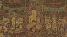 Taima Mandala, Hanging scroll; ink, color, and gold on silk, Japan