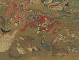 Death of the Historical Buddha (Nehan-zu), Hanging scroll; ink, color, and gold on silk, Japan