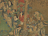Death of the Historical Buddha (Nehan-zu), Hanging scroll; ink, color, and gold on silk, Japan