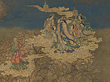 Death of the Historical Buddha (Nehan-zu), Hanging scroll; ink, color, and gold on silk, Japan