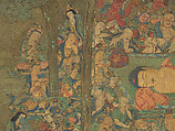 Death of the Historical Buddha (Nehan-zu), Hanging scroll; ink, color, and gold on silk, Japan