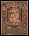 Portrait of Jnanatapa Attended by Lamas and Mahasiddhas, Distemper on cloth, Eastern Tibet, Kham, Riwoche monastery