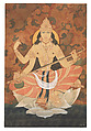Saraswati, Goddess of Learning and Music, Y. G. Srimati  Indian, Watercolor on paper, India (Chennai)