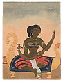 Apsara with Harp, Y. G. Srimati  Indian, Watercolor on paper, India (Chennai)