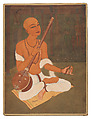 Saint Tyagaraja Singing Hymns in Praise of Lord Rama, Y. G. Srimati  Indian, Watercolor on paper, India (Chennai)