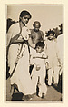 Y. G. Srimati with Mahatma Gandhi at an independence rally on the Marina, Madras 1946, Unidentified artist, Photographic print, India, Chennai