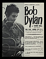 Bob Dylan at Town Hall, New York, Bob Dylan (American, born 1941), Paper