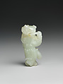 Boy riding a hobbyhorse, Jade (nephrite), China