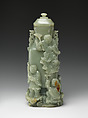 Covered vase with immortals, Jade (nephrite), China