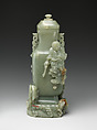 Covered vase with immortals, Jade (nephrite), China