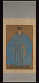 Portrait of the artist’s great-granduncle Yizhai at the age of eighty-five, Ruan Zude (Chinese, 16th or early 17th century), Hanging scroll; ink and color on silk, China