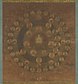 Star Mandala, Hanging scroll; ink, color, gold, and cut gold on silk, Japan