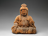 Male and Female Shinto Deities, Japanese cypress with traces of color, Japan