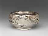 Dragon Bowl, Kurokawa Eishō (Japanese, 1854–1917), Silver, Japan