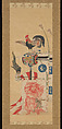 Boy’s Day Carp Streamer and Shōki Banner, Kawanabe Kyōsai 河鍋暁斎 (Japanese, 1831–1889), Hanging scroll; ink and color on silk, Japan