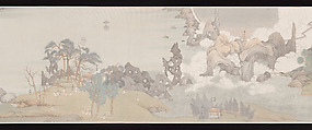 The Virtuous Being, Hao Liang (Chinese, born 1983), Handscroll; ink and color on silk, plus research materials of mixed media, China